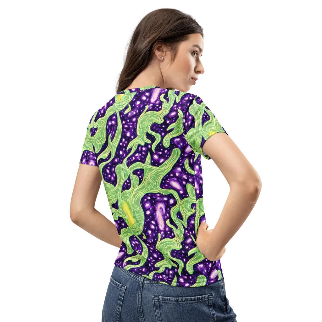 Amethyst Vine on Women's Crew Neck T-Shirt — Back