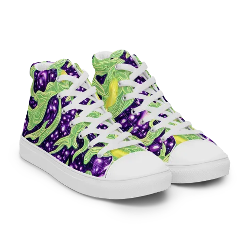 Amethyst Vine on a Women's High Top Canvas Shoes