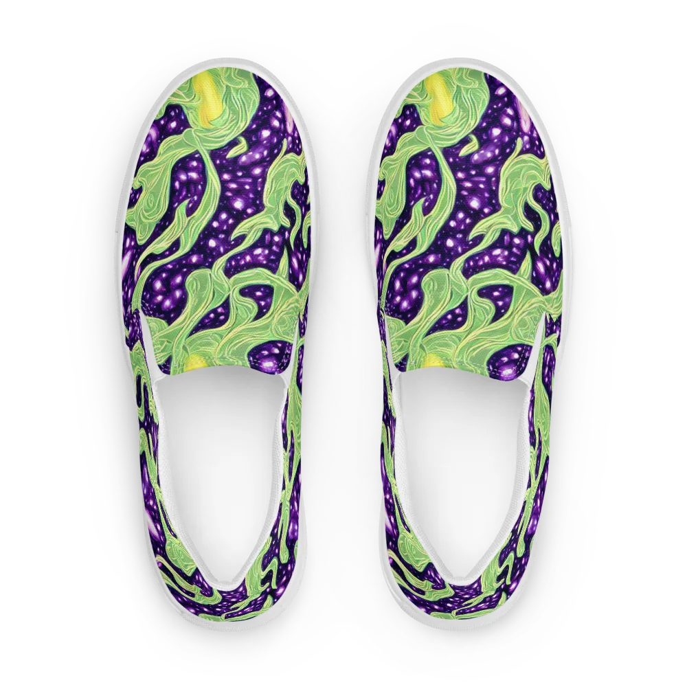Amethyst Vine on Men's Slip-On Canvas Shoes — Front