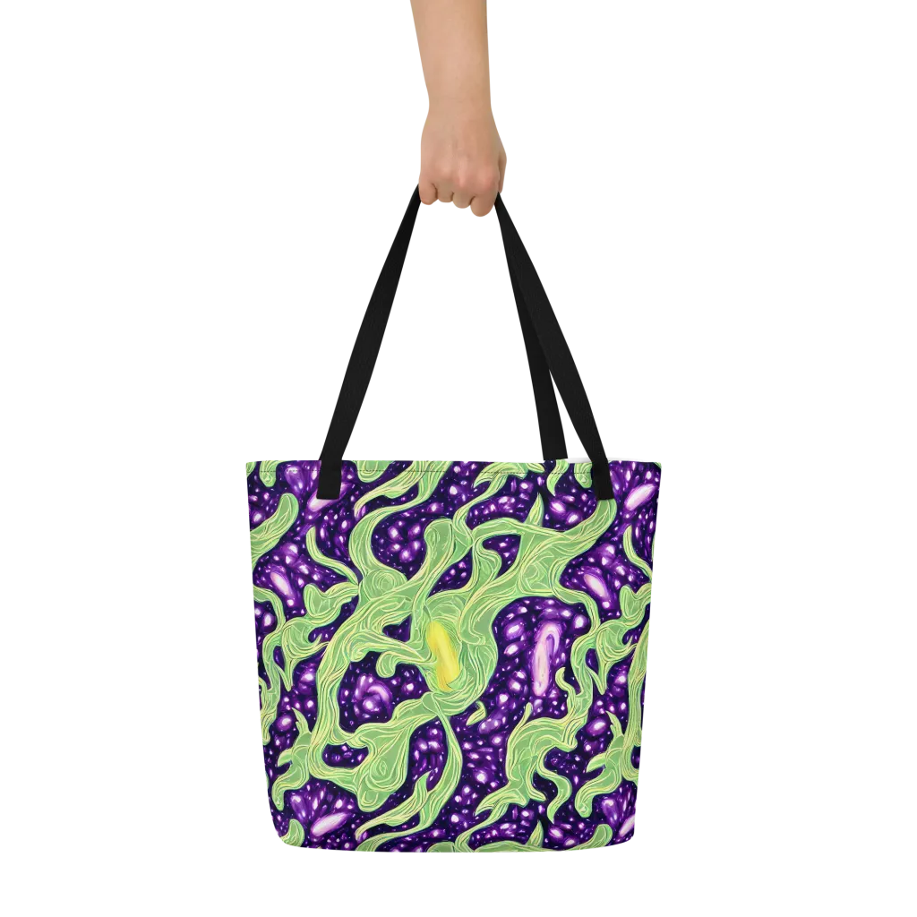 Amethyst Vine on Large Tote Bag W/ Pocket — Front