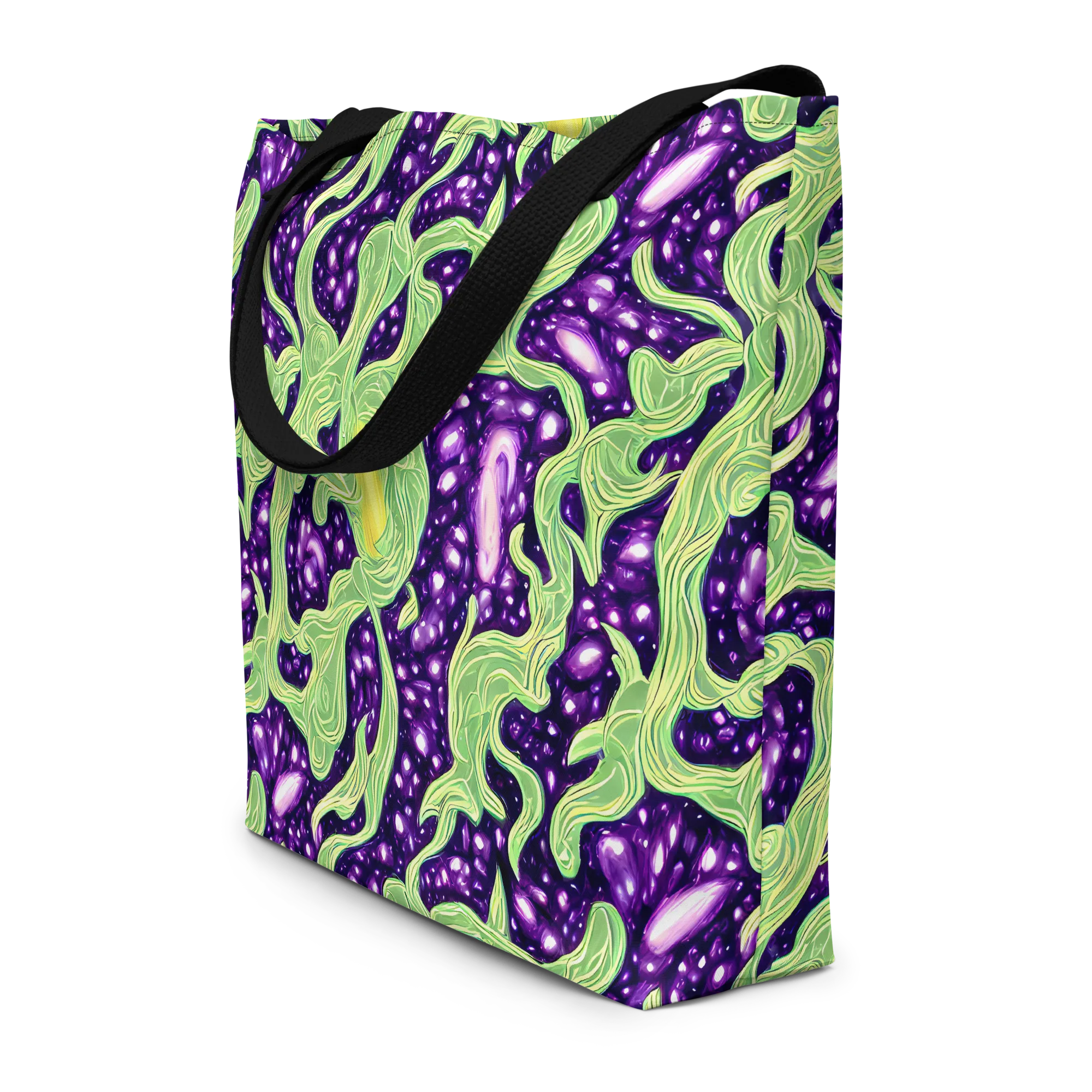 Amethyst Vine on Large Tote Bag W/ Pocket — Front