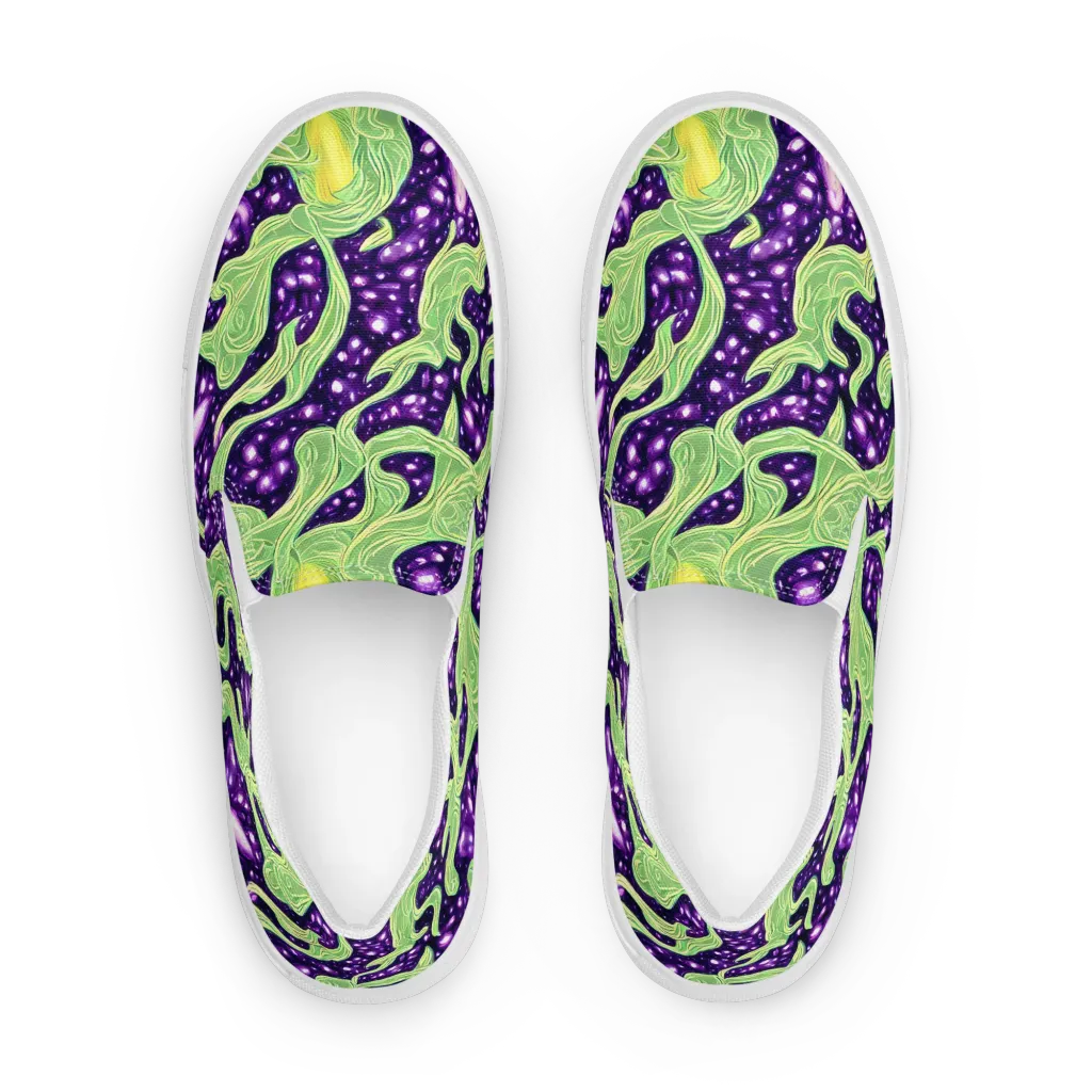 Amethyst Vine on Women's Slip-On Canvas Shoes — Front