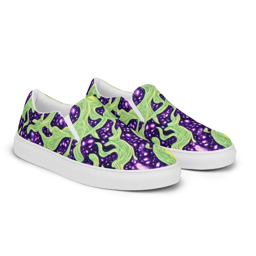 Amethyst Vine on a Women's Slip-On Canvas Shoes