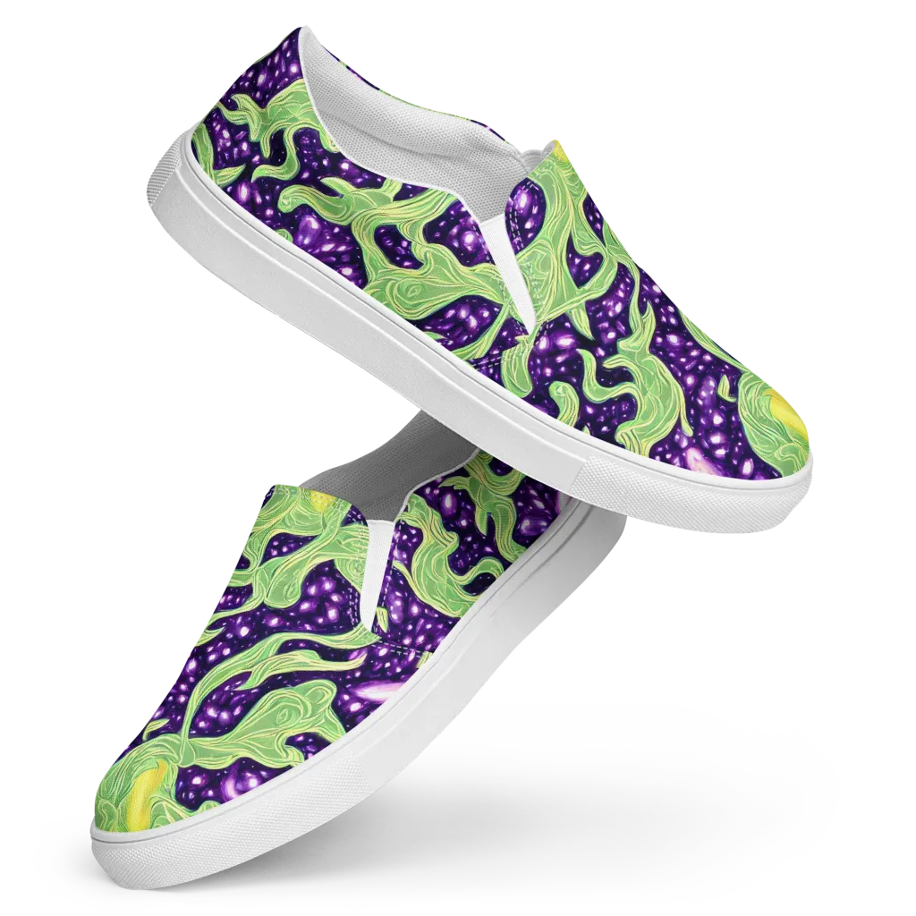 Amethyst Vine on Women's Slip-On Canvas Shoes — Front