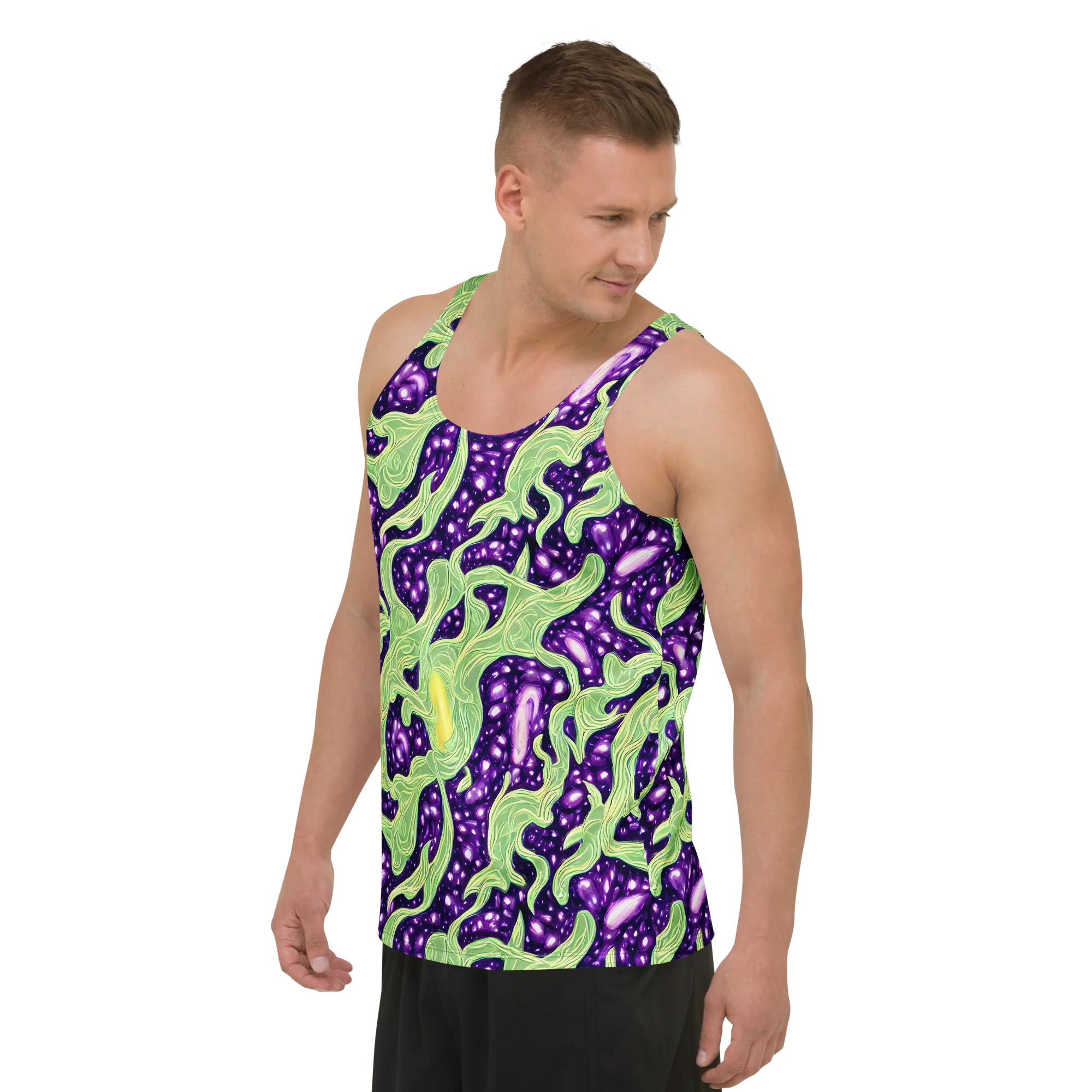 Amethyst Vine on Men's Tank Top — Left Front
