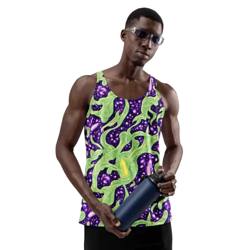 Amethyst Vine on a Men's Tank Top