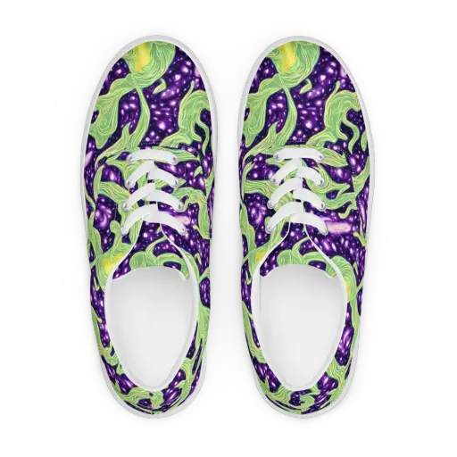 Amethyst Vine on a Men's Lace-Up Canvas Shoes