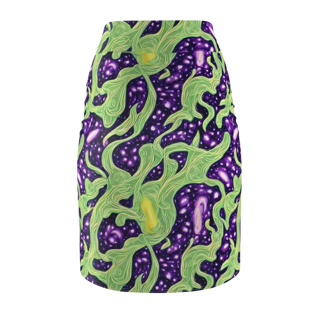 Amethyst Vine on Pencil Skirt — Back