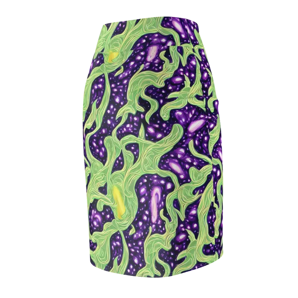 Amethyst Vine on Pencil Skirt — Back Side