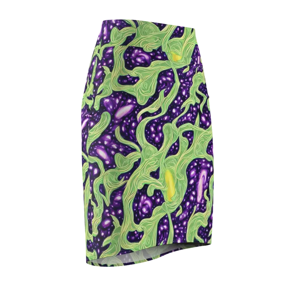 Amethyst Vine on Pencil Skirt — Front Side