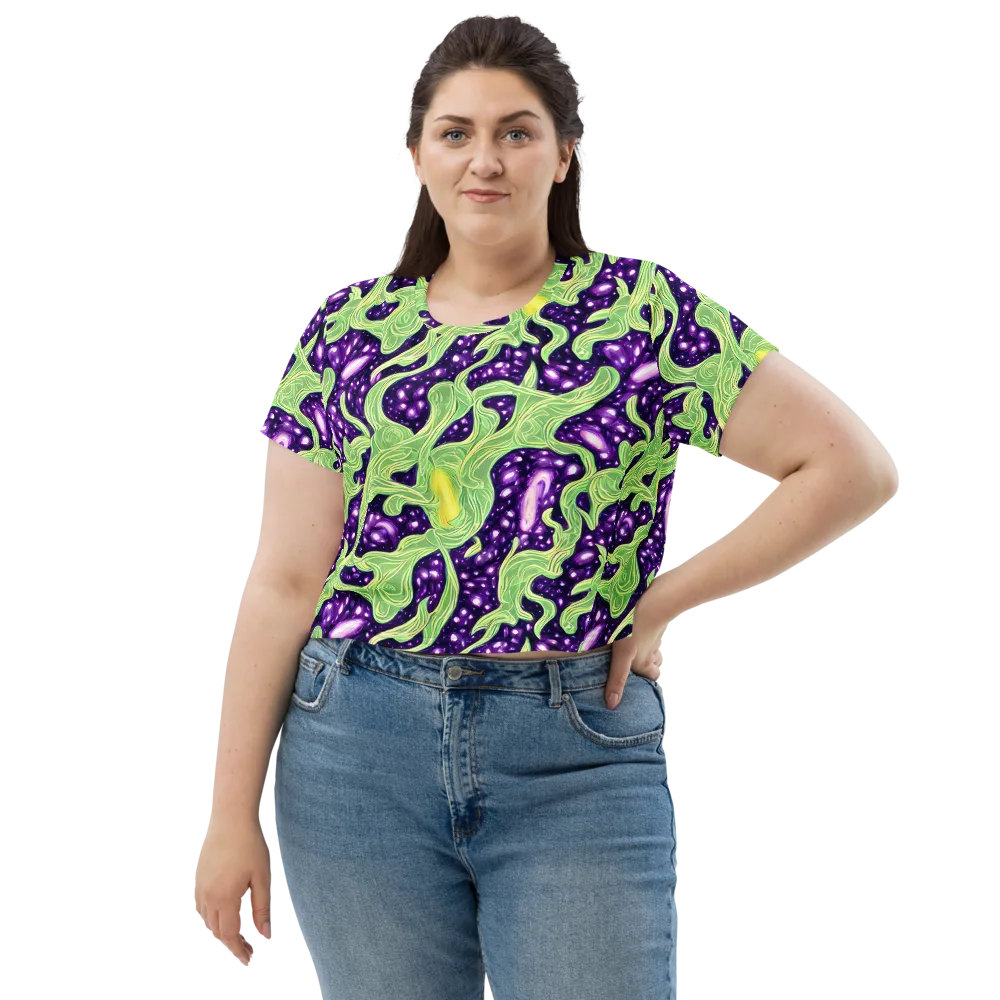 Amethyst Vine on Crop Tee — Front