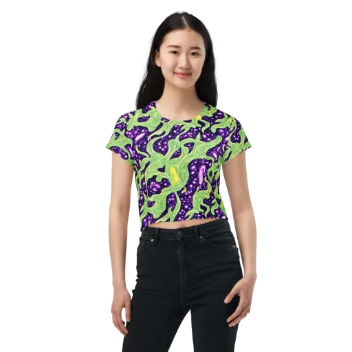 Amethyst Vine on a Crop Tee