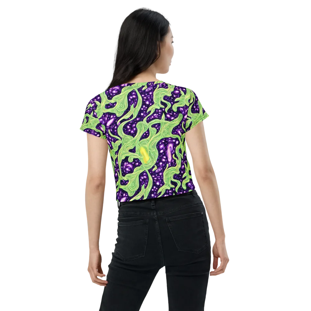 Amethyst Vine on Crop Tee — Back