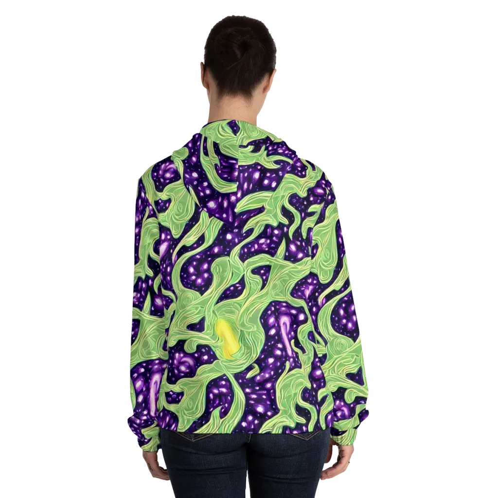Amethyst Vine on Women's Full-Zip Hoodie — Back On Person