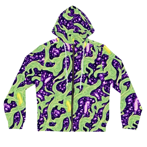 Amethyst Vine on a Women's Full-Zip Hoodie