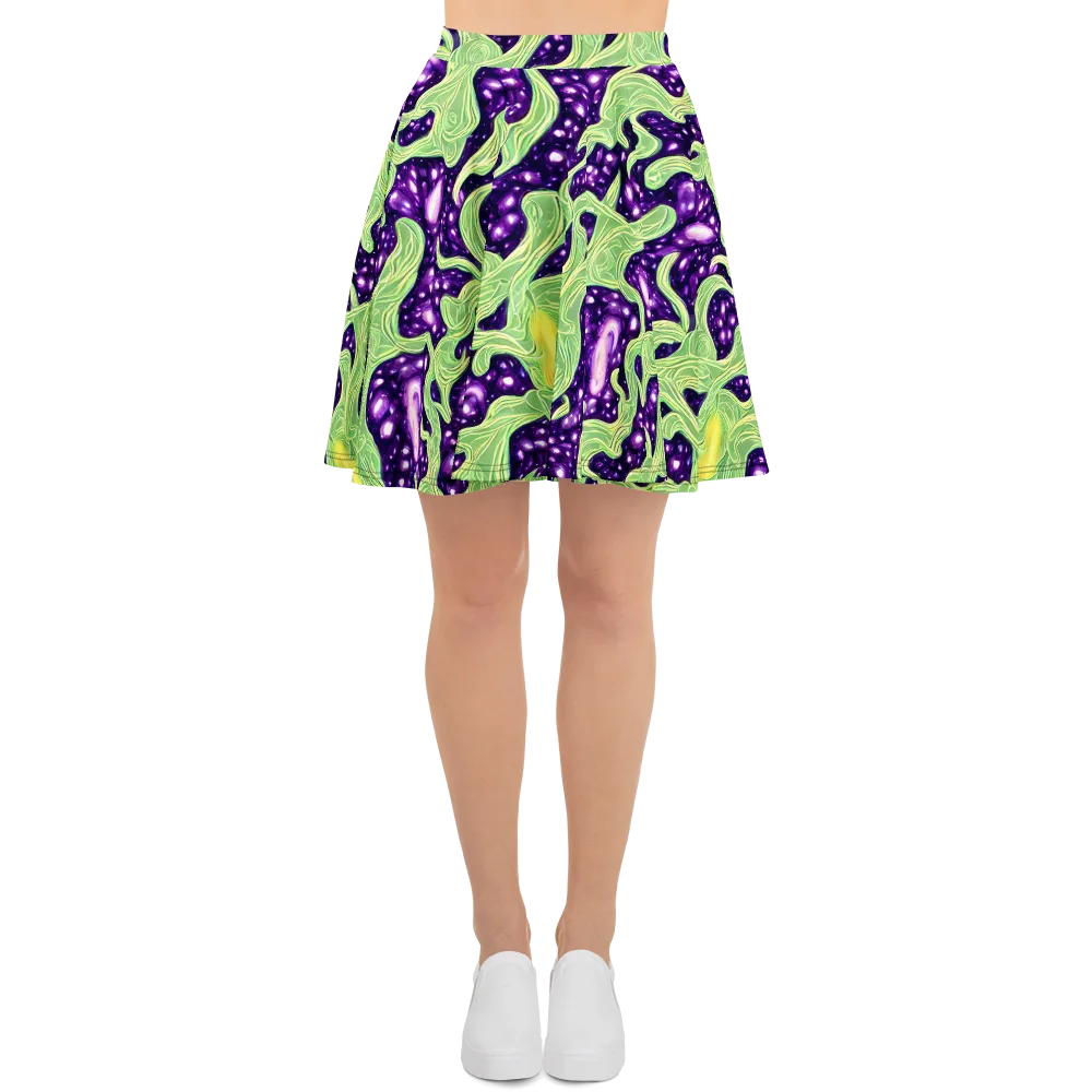 Amethyst Vine on Skater Skirt — Front