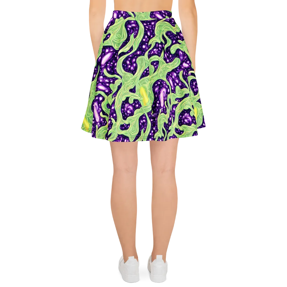 Amethyst Vine on Skater Skirt — Back