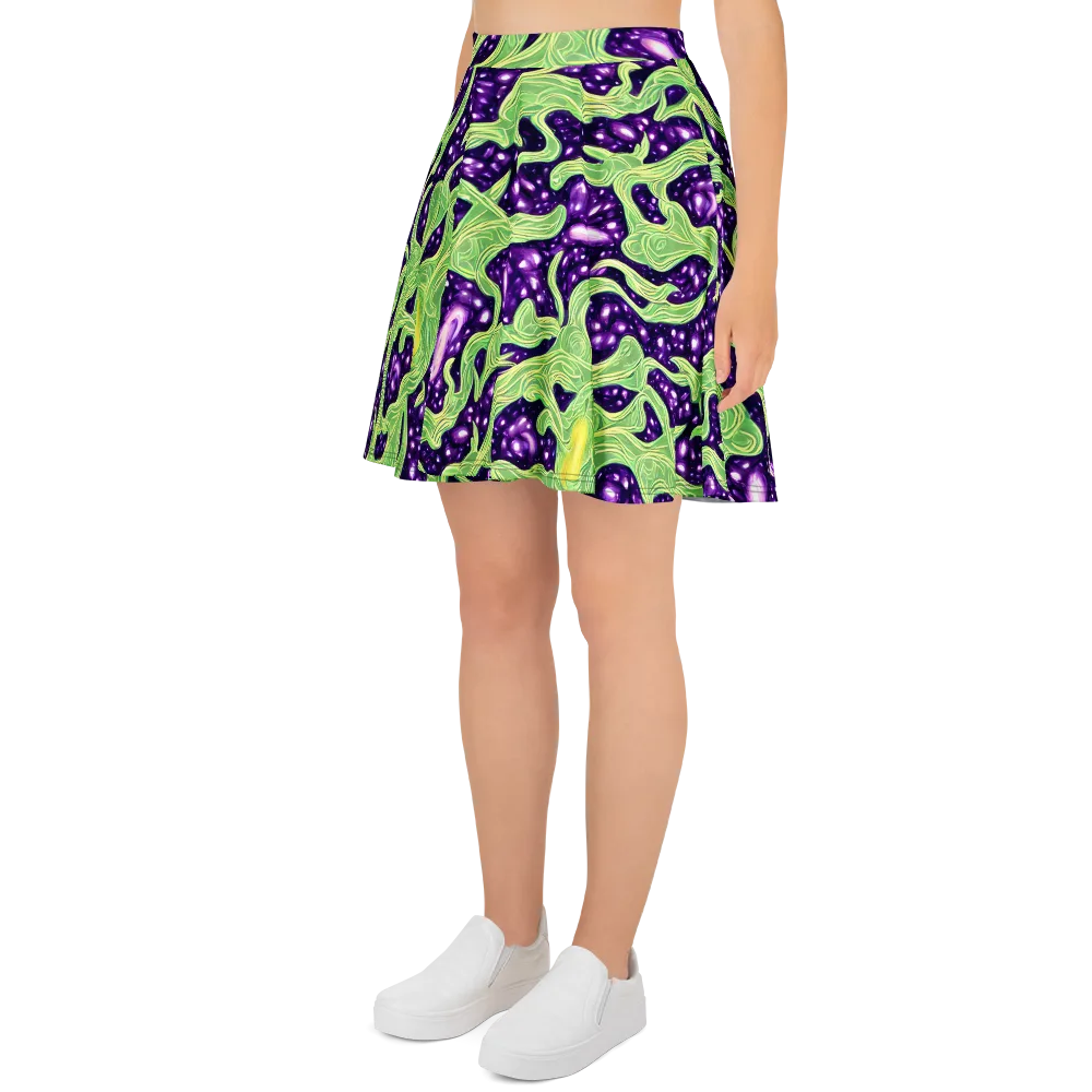 Amethyst Vine on Skater Skirt — Left