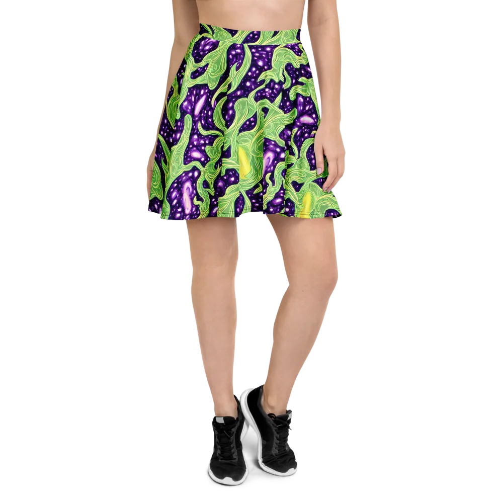 Amethyst Vine on Skater Skirt — Front
