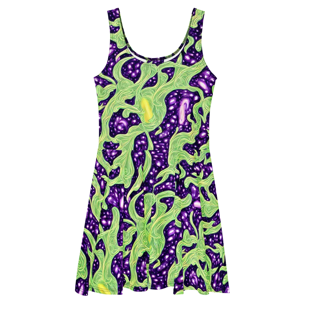 Amethyst Vine on Skater Dress — Front