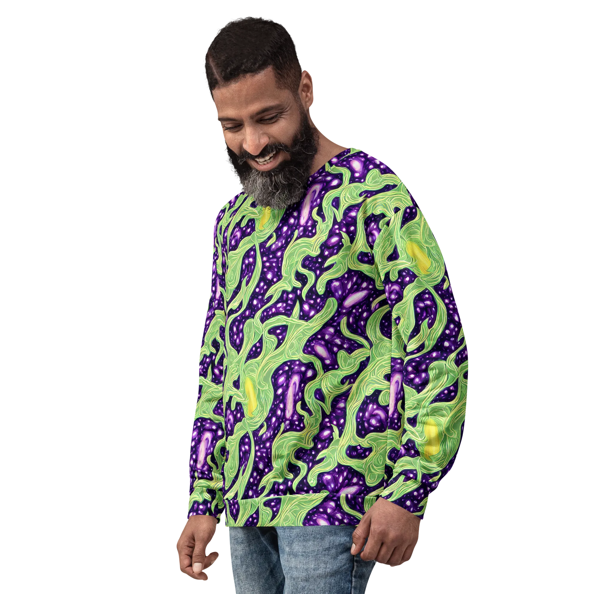 Amethyst Vine on Sweatshirt — Left Front