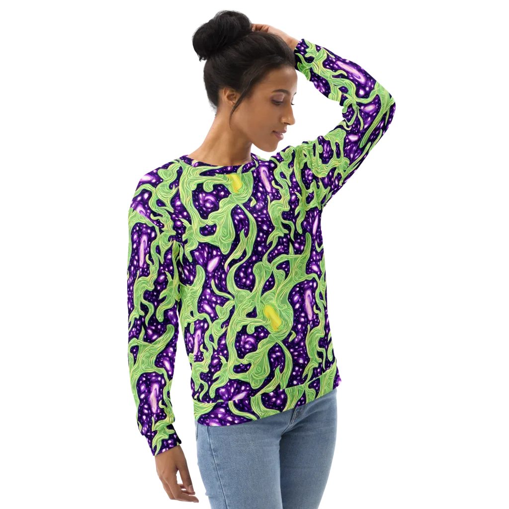 Amethyst Vine on Sweatshirt — Right Front