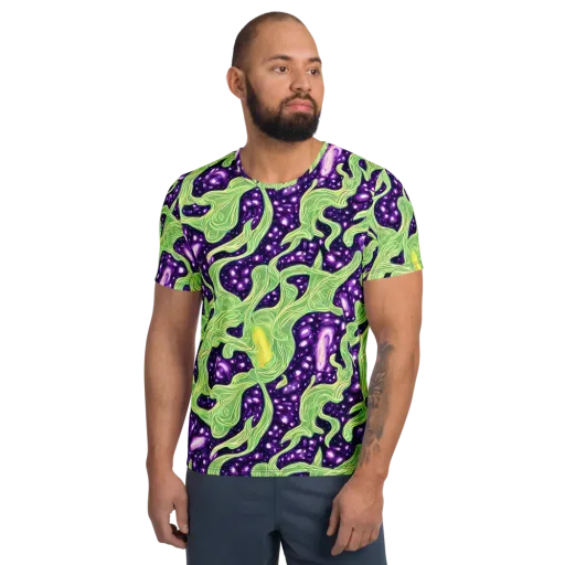 Amethyst Vine on a Men's Athletic T-Shirt