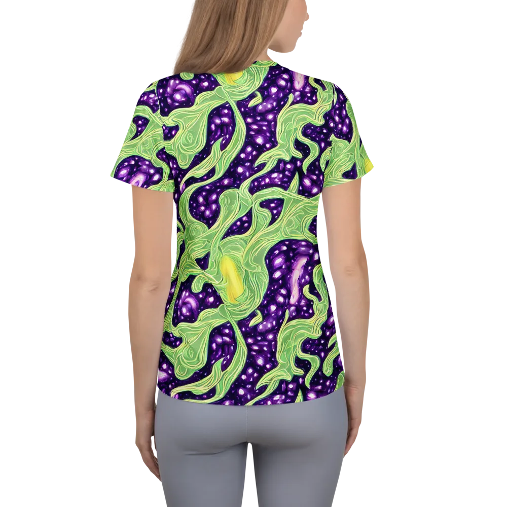 Amethyst Vine on Women's Athletic T-Shirt — Back