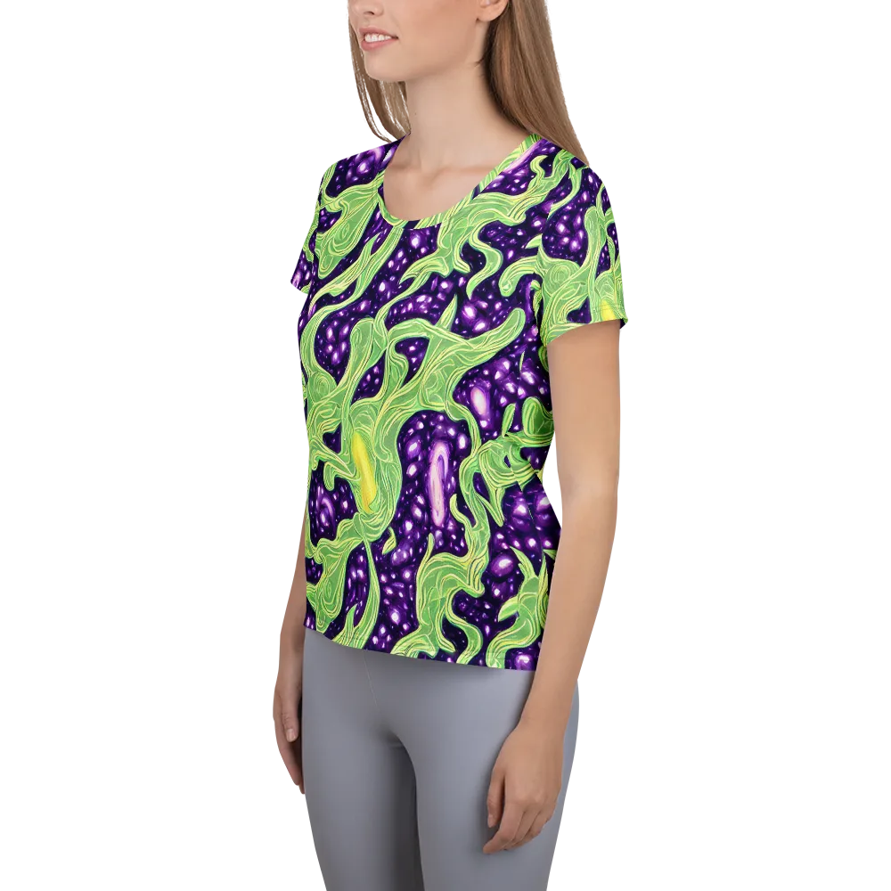 Amethyst Vine on Women's Athletic T-Shirt — Left