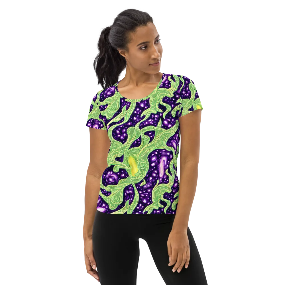 Amethyst Vine on Women's Athletic T-Shirt — Front