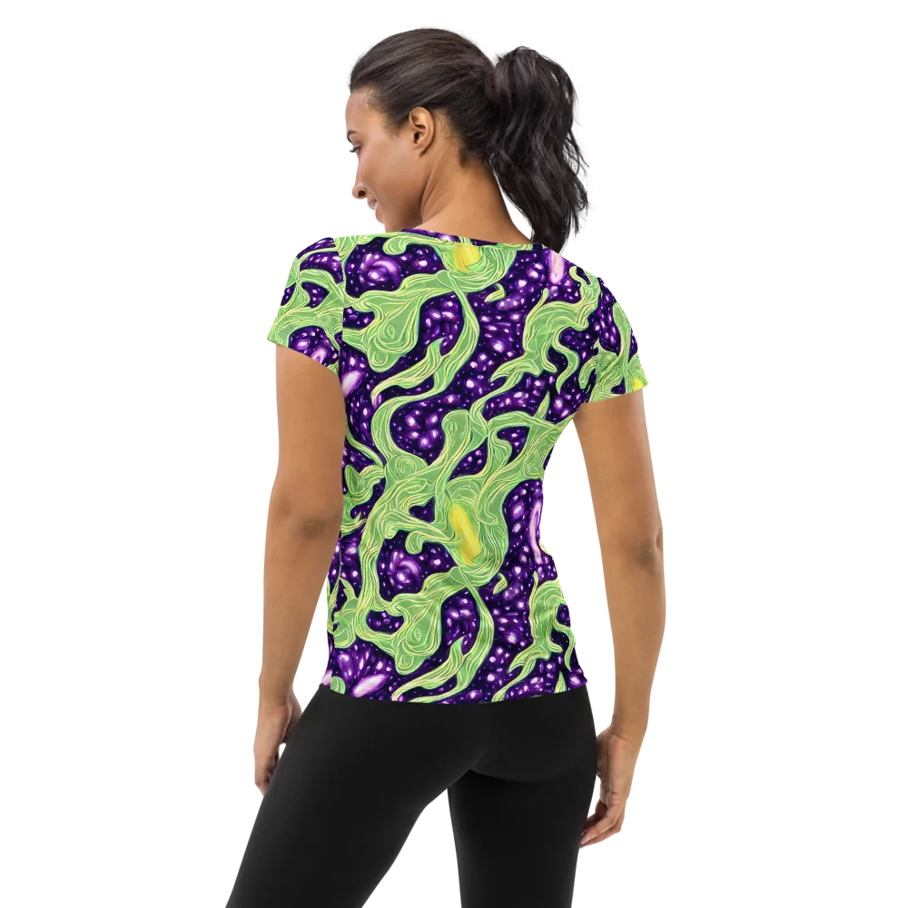 Amethyst Vine on Women's Athletic T-Shirt — Back