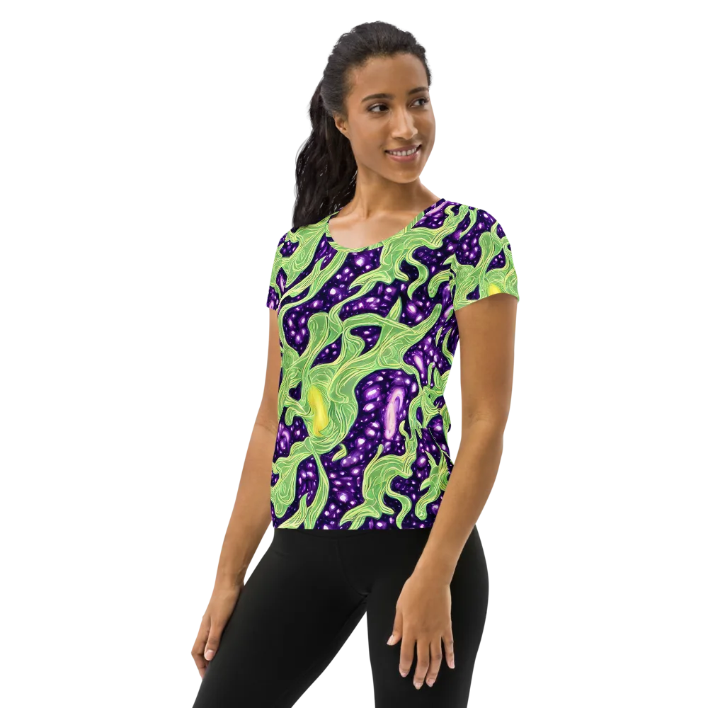 Amethyst Vine on Women's Athletic T-Shirt — Left