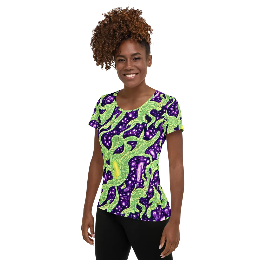 Amethyst Vine on Women's Athletic T-Shirt — Left