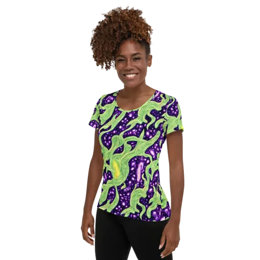 Amethyst Vine on a Women's Athletic T-Shirt