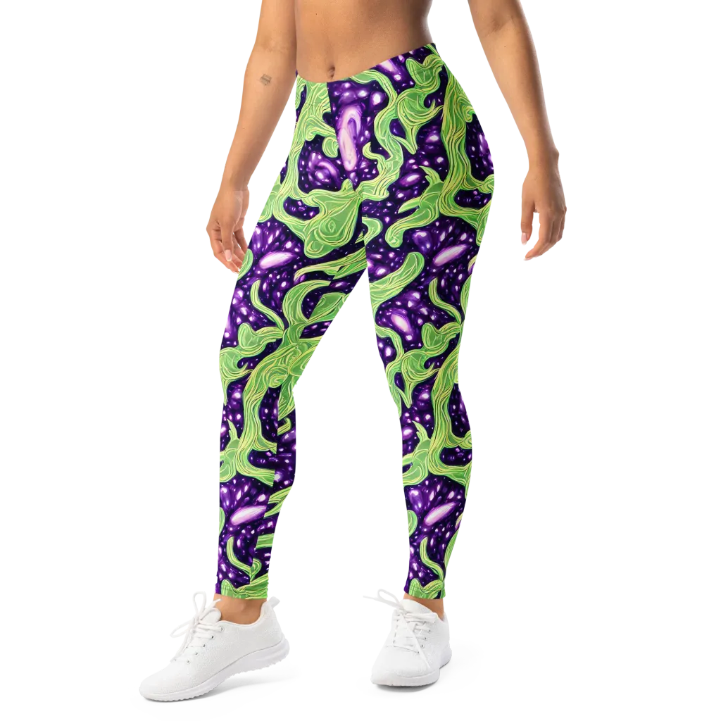 Amethyst Vine on Leggings — Left Front