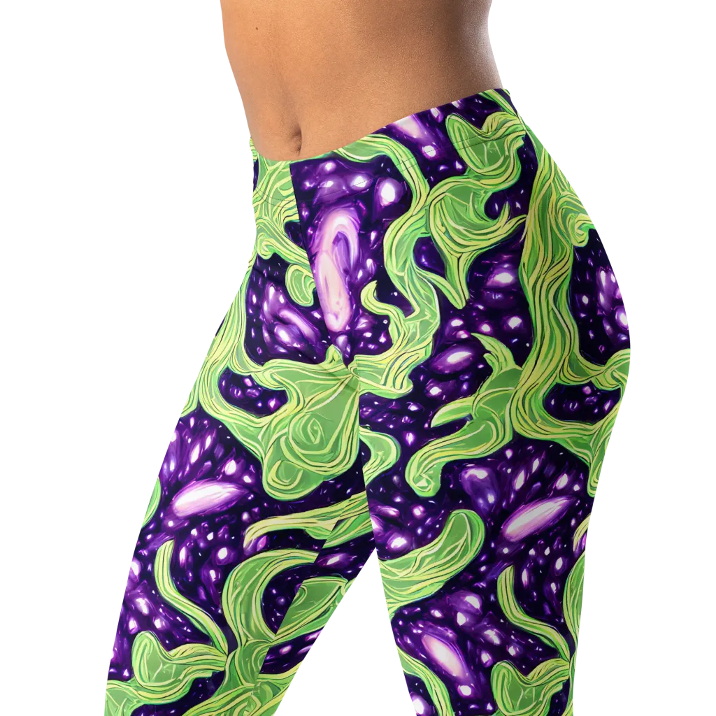 Amethyst Vine on Leggings — Left Front
