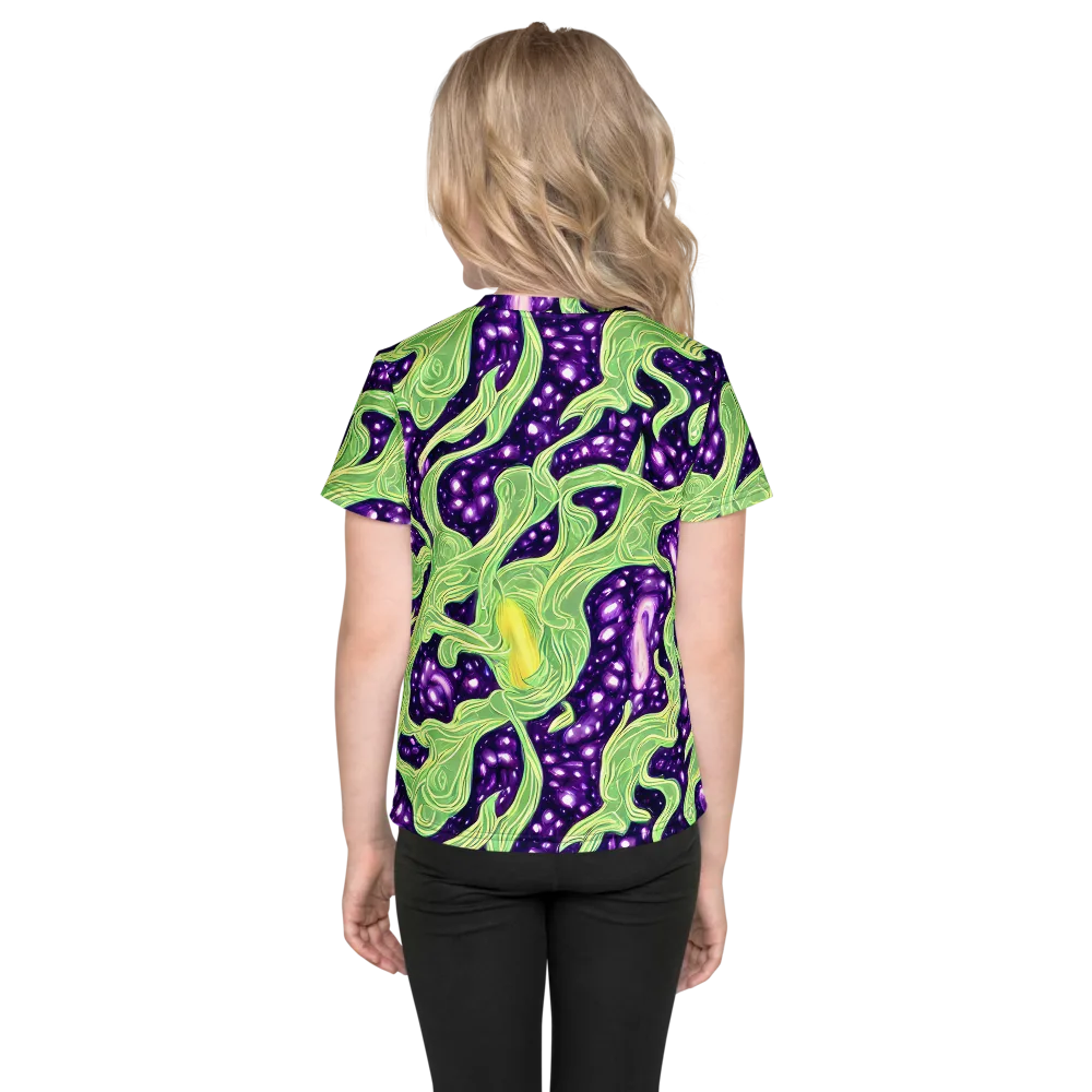 Amethyst Vine on Kids Crew Neck T-Shirt — Back