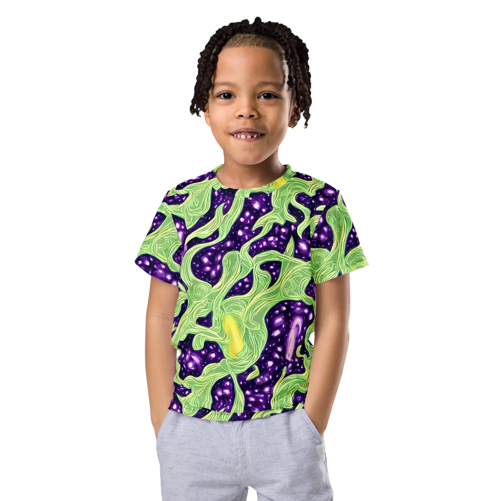 Amethyst Vine on Kids Crew Neck T-Shirt — Front