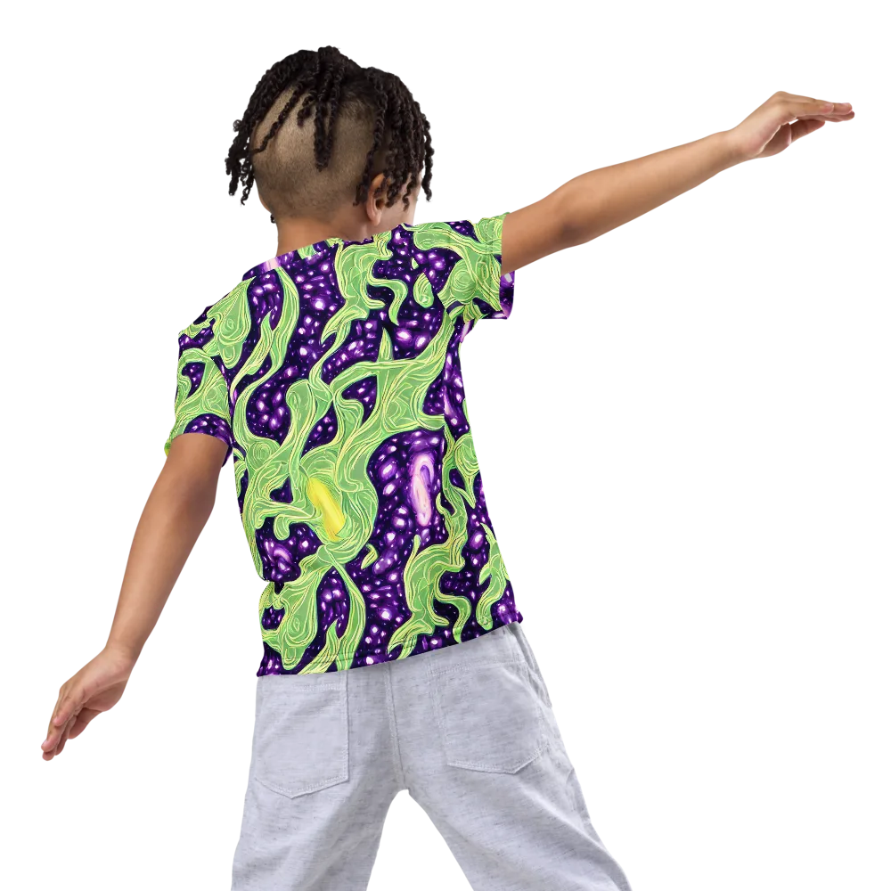 Amethyst Vine on Kids Crew Neck T-Shirt — Back