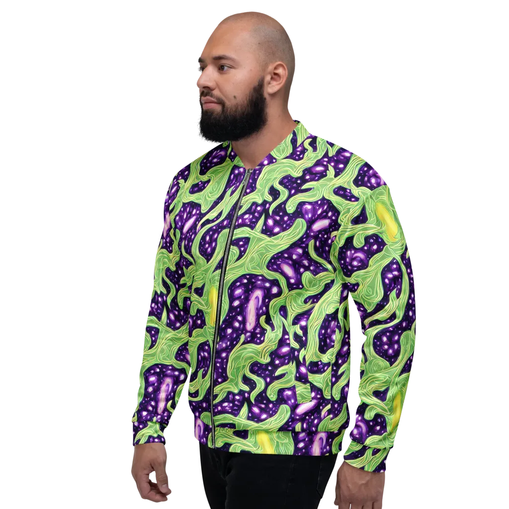 Amethyst Vine on Bomber Jacket — Left
