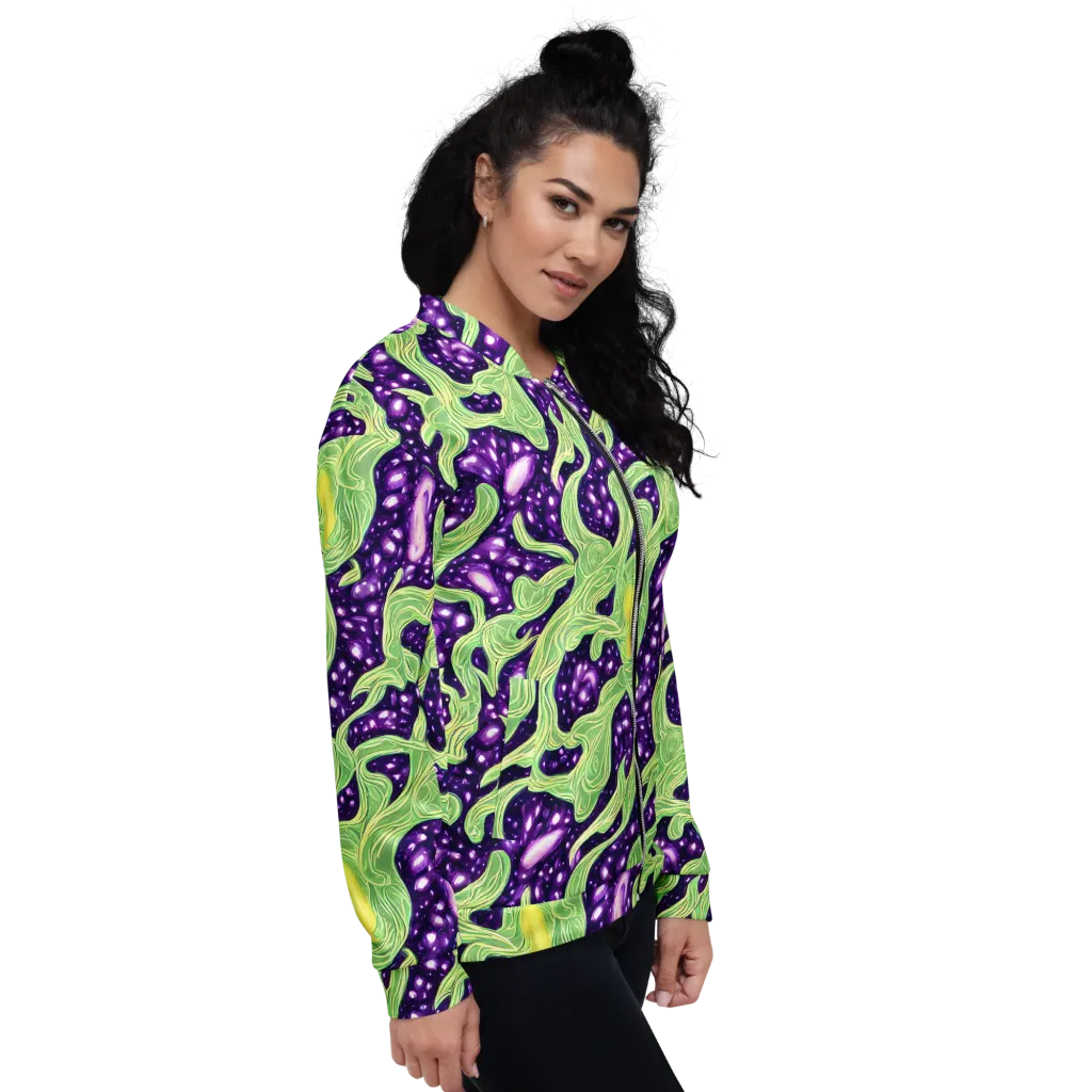 Amethyst Vine on Bomber Jacket — Right