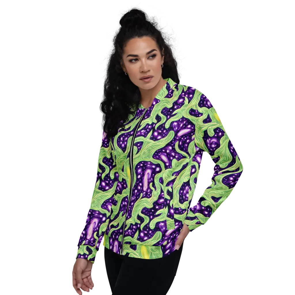 Amethyst Vine on Bomber Jacket — Left