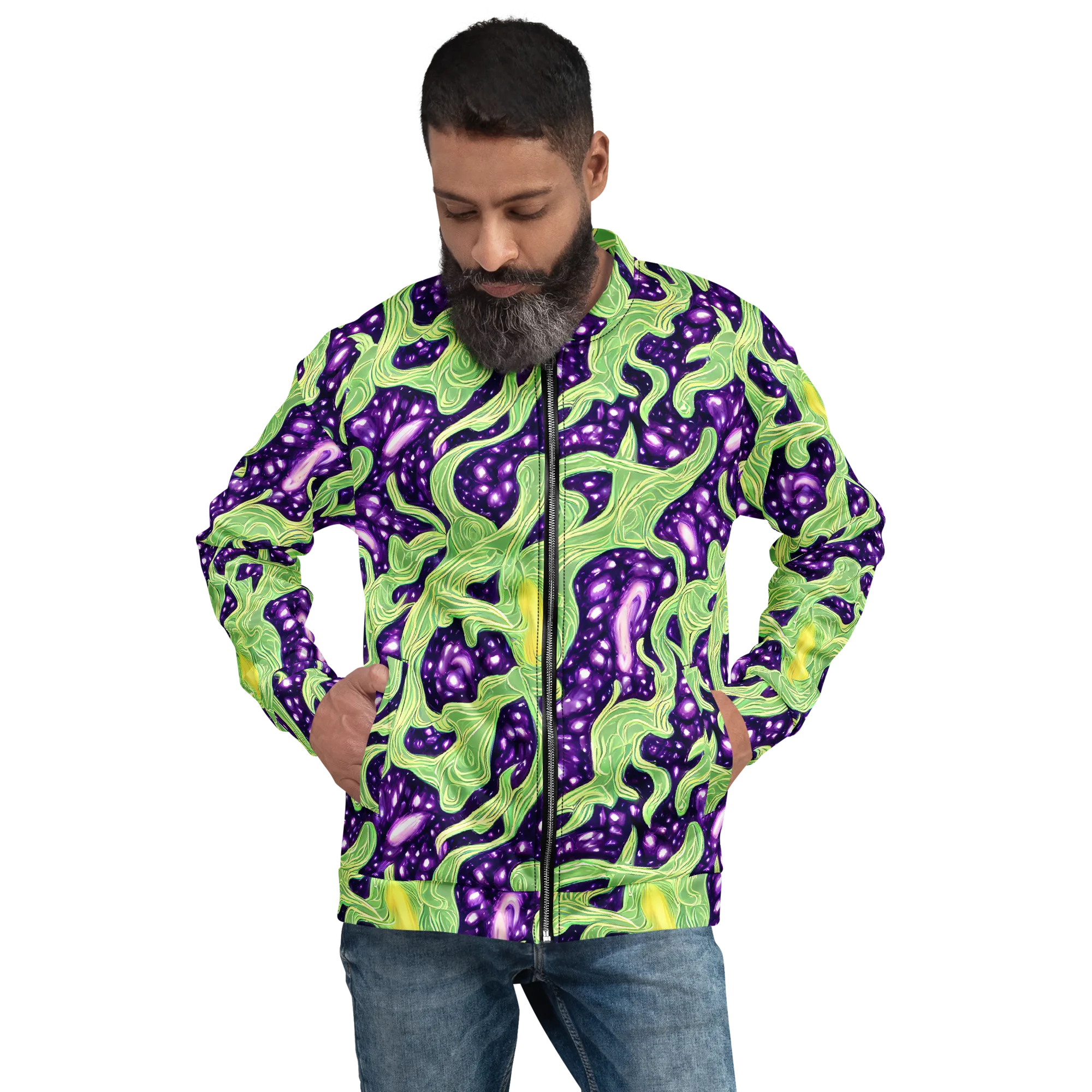 Amethyst Vine on Bomber Jacket — Front