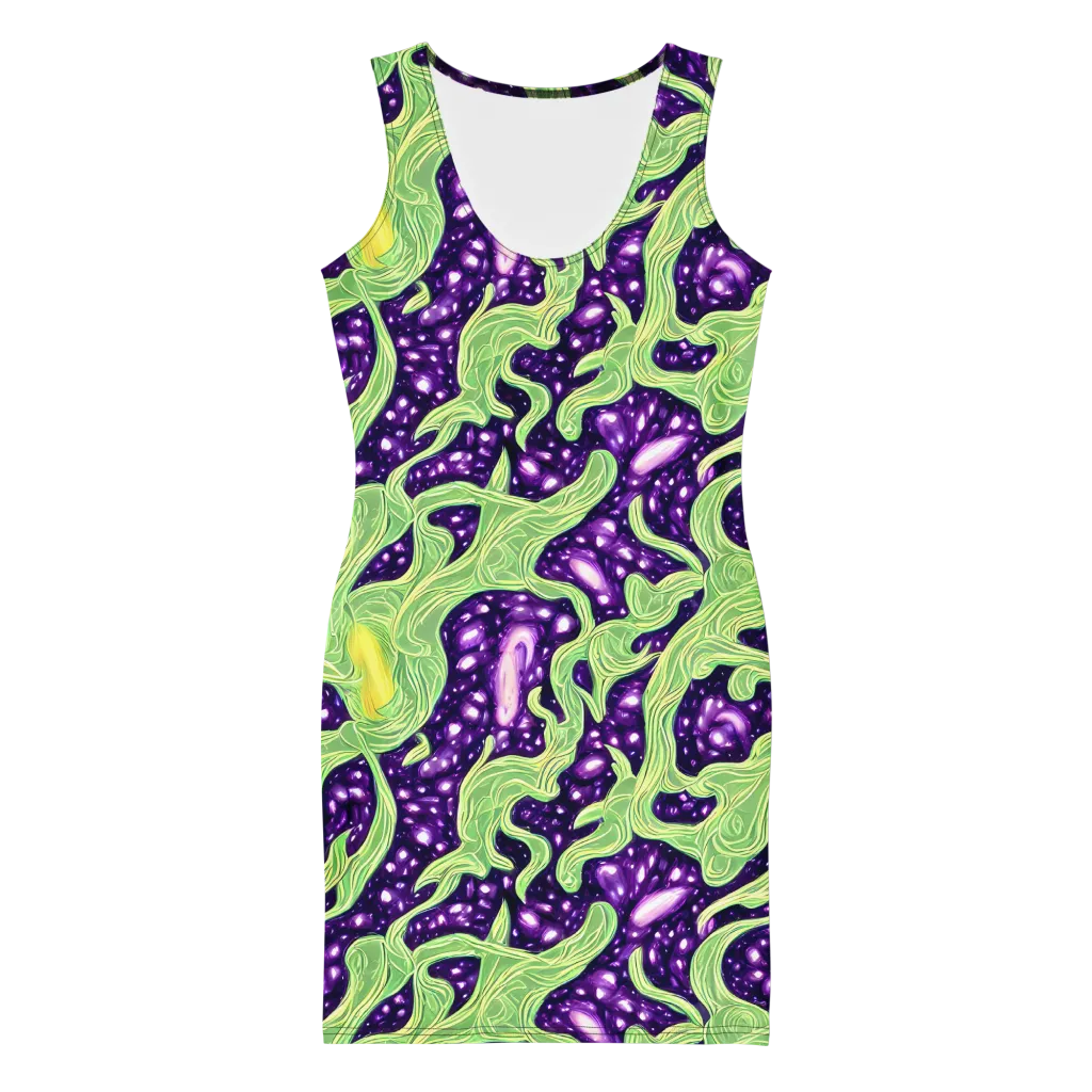Amethyst Vine on Bodycon Dress — Front