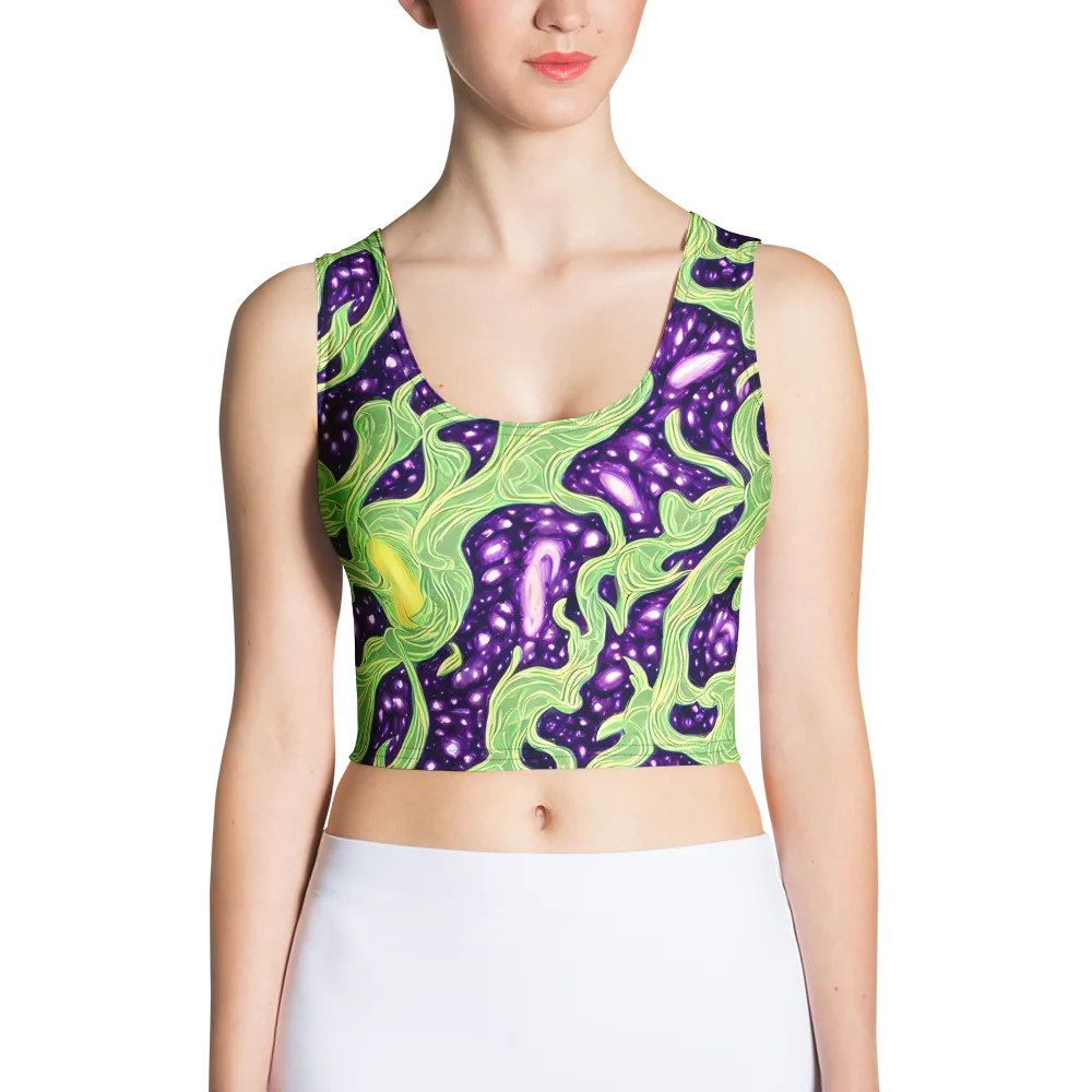 Amethyst Vine on Crop Top — Front
