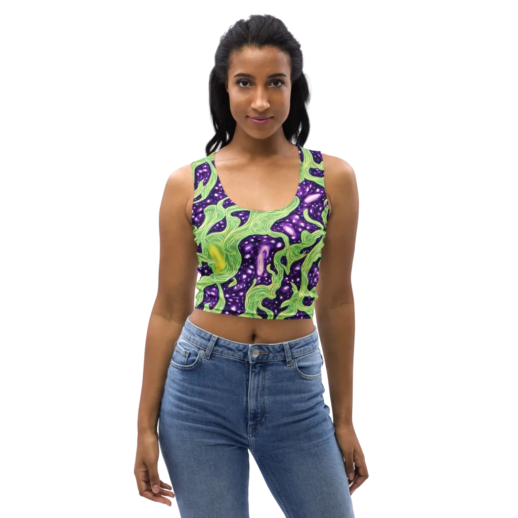 Amethyst Vine on Crop Top — Front