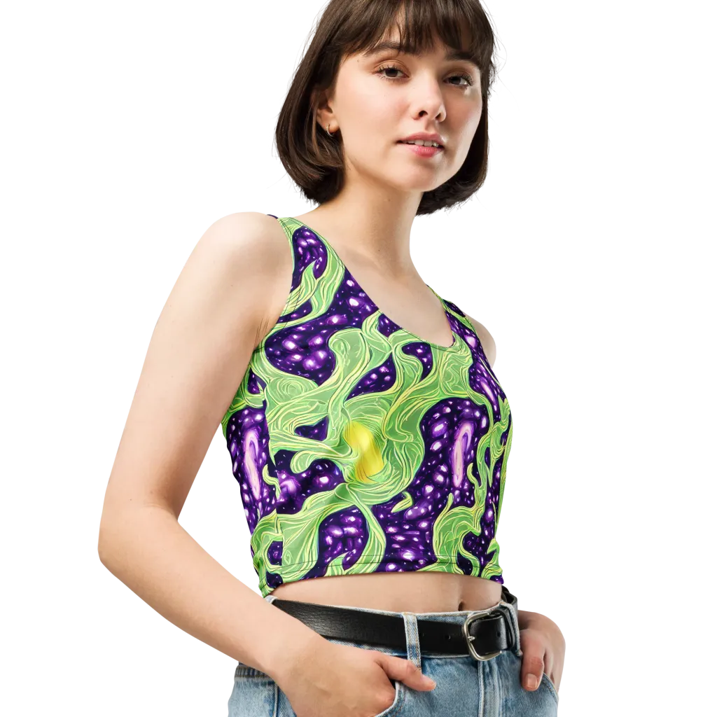 Amethyst Vine on Crop Top — Right Front