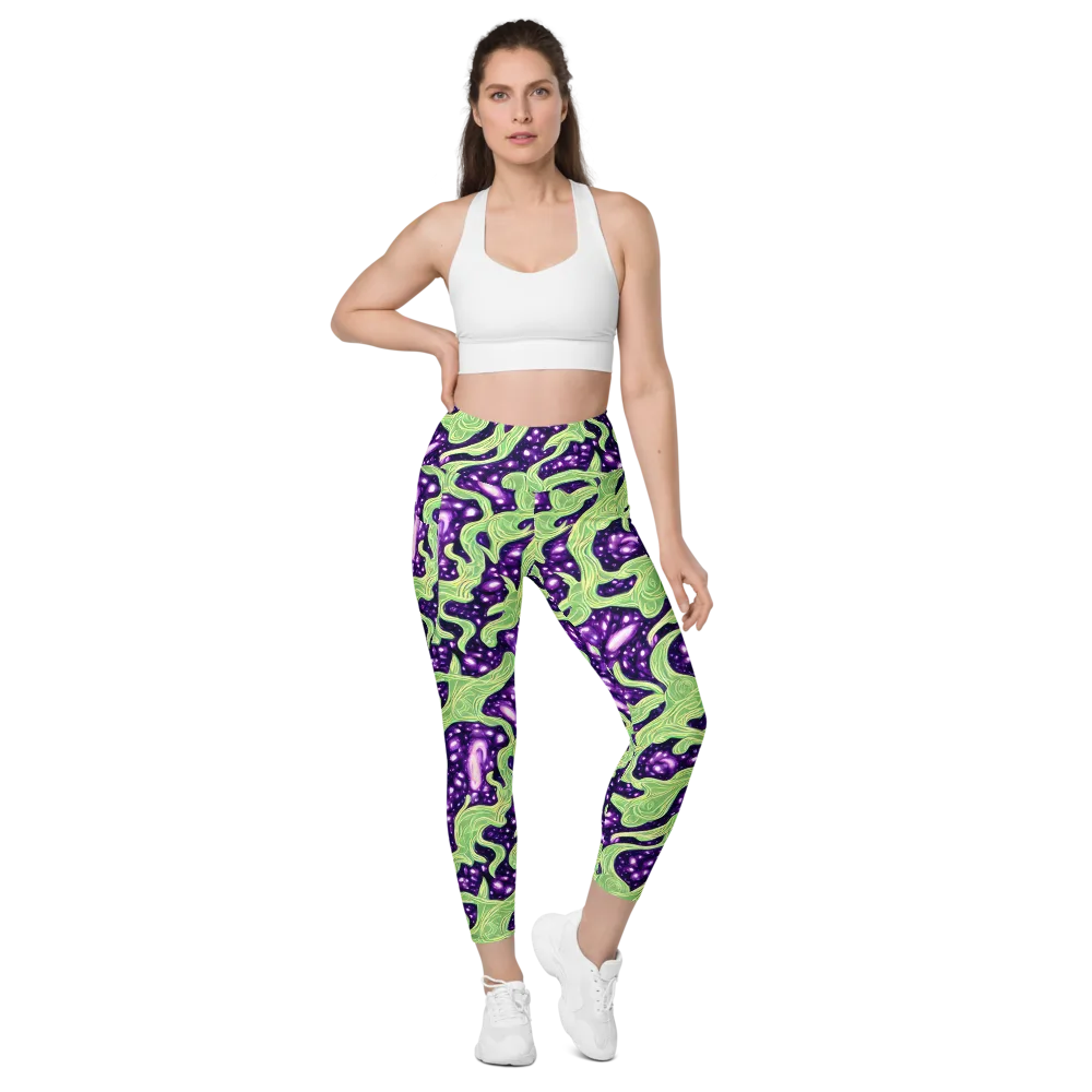 Amethyst Vine on Leggings with Pockets — Front