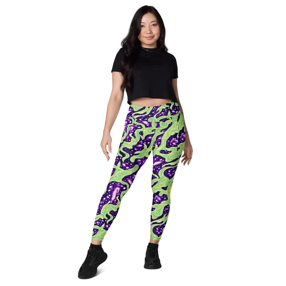 Amethyst Vine on Leggings with Pockets — Front