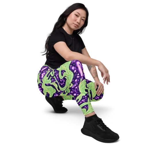 Amethyst Vine on a Leggings with Pockets